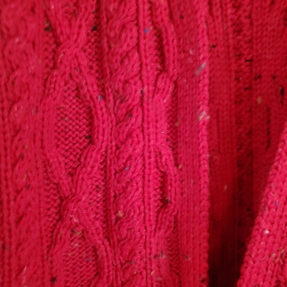 Arancrafts 100% Merino Wool Cable Knit Cardigan Sweater, Size Medium - Picture 4 of 6